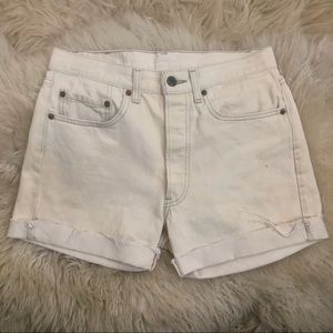 Levi Denim Short Cut Offs White Size 26